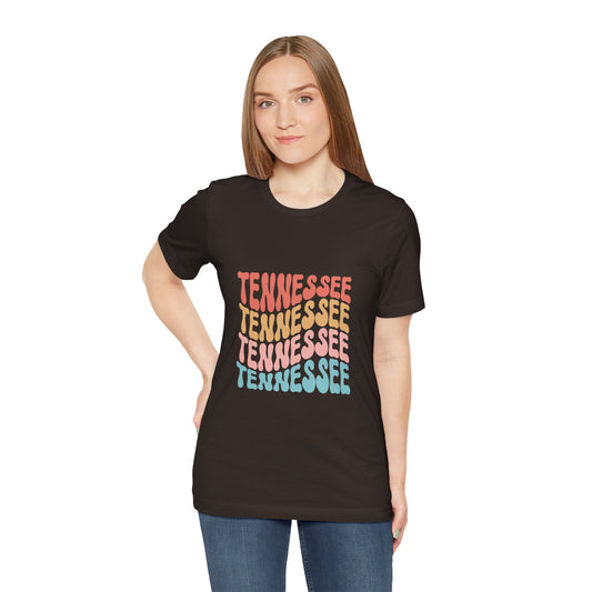 Groovy Tennessee Unisex Tee, Retro Nashville T-Shirt, Cool Memphis Shirt, Vintage Music City Top, Hipster Knoxville Apparel