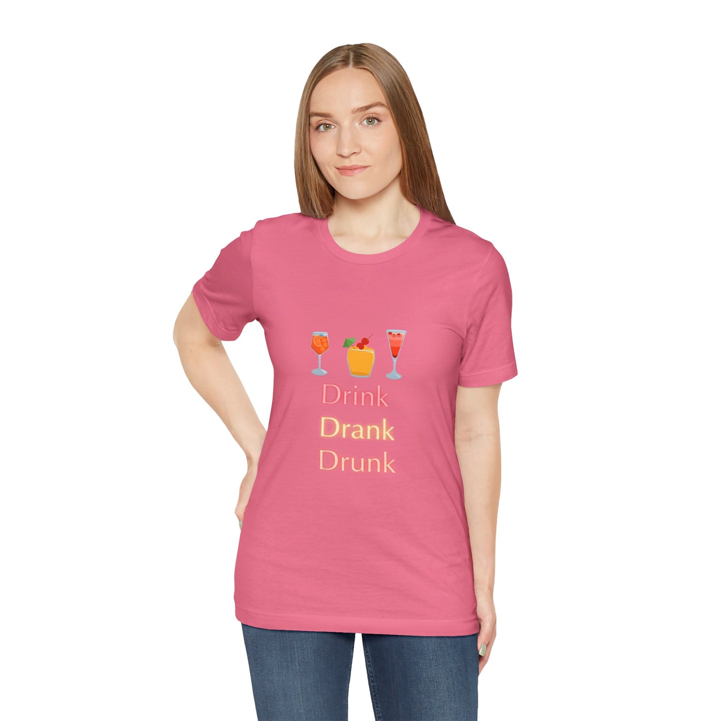 Unisex Tee, drink drank drunk, Funny Drinking Shirt, Alcohol Lover Gift, Party Tee, Graphic Tee