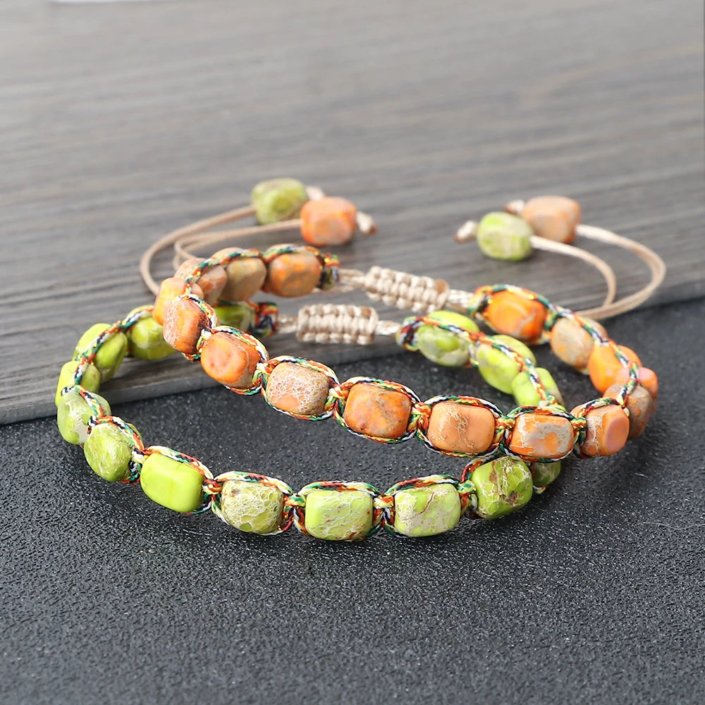 Bohemian Emperor Natural Stone Beaded Bracelet