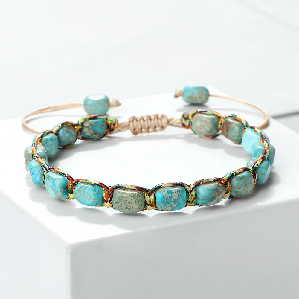 Bohemian Emperor Natural Stone Beaded Bracelet