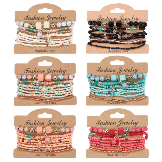 Bohemian Handmade Beads Bracelet Set